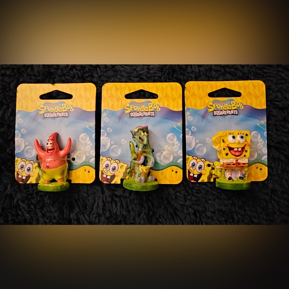 3 SpongeBob SquarePants Penn-Plax Aquarium Ornaments